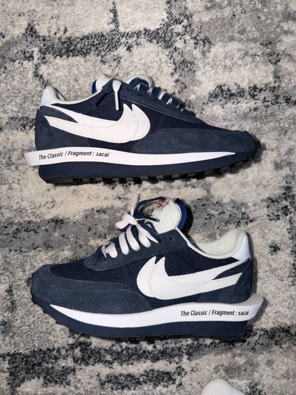 Nike Navy and White LDWaffle Sneaker